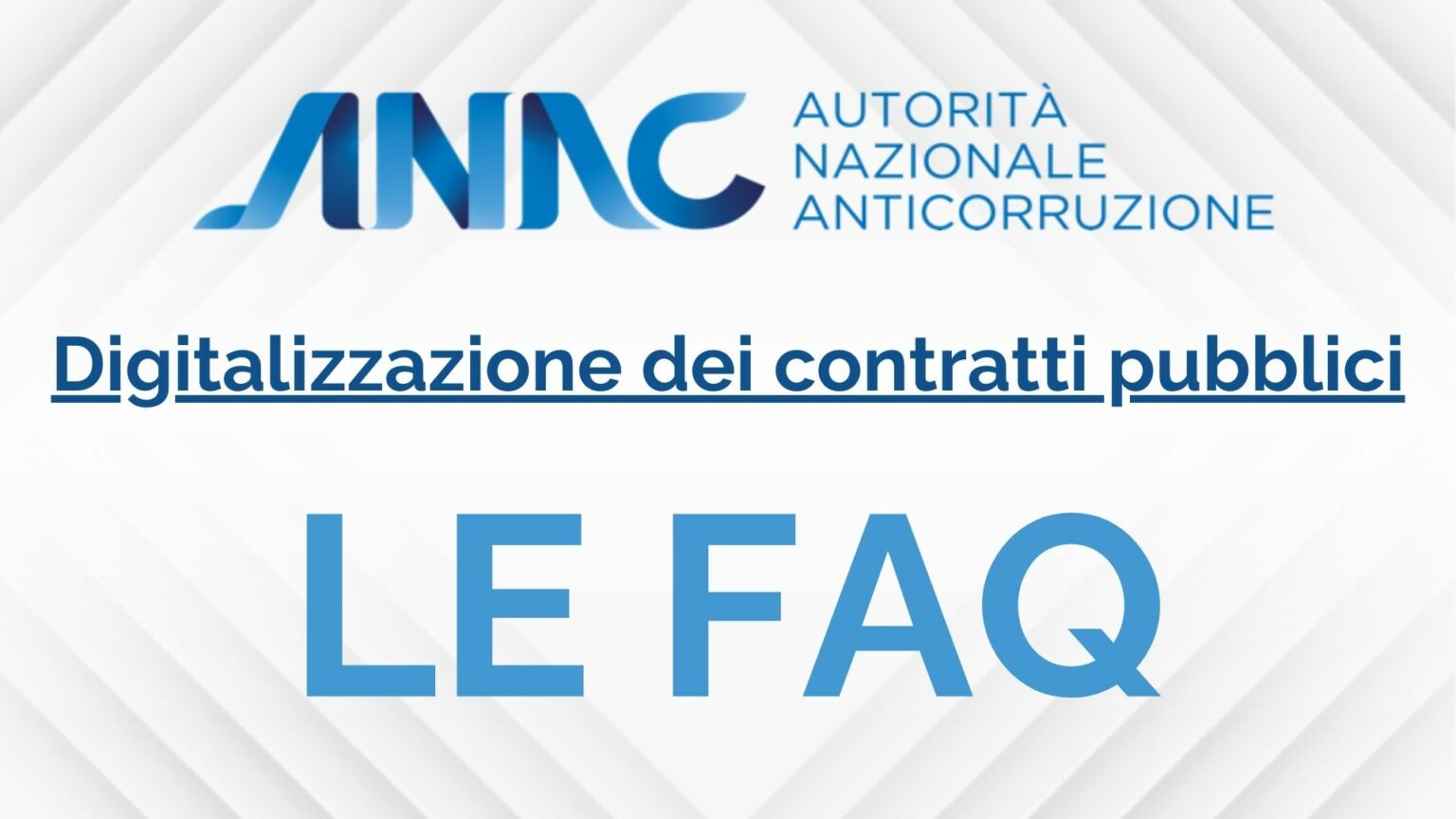 Digitalizzazione Dei Contratti Pubblici Le Nuove Faq Anac Anci Piemonte