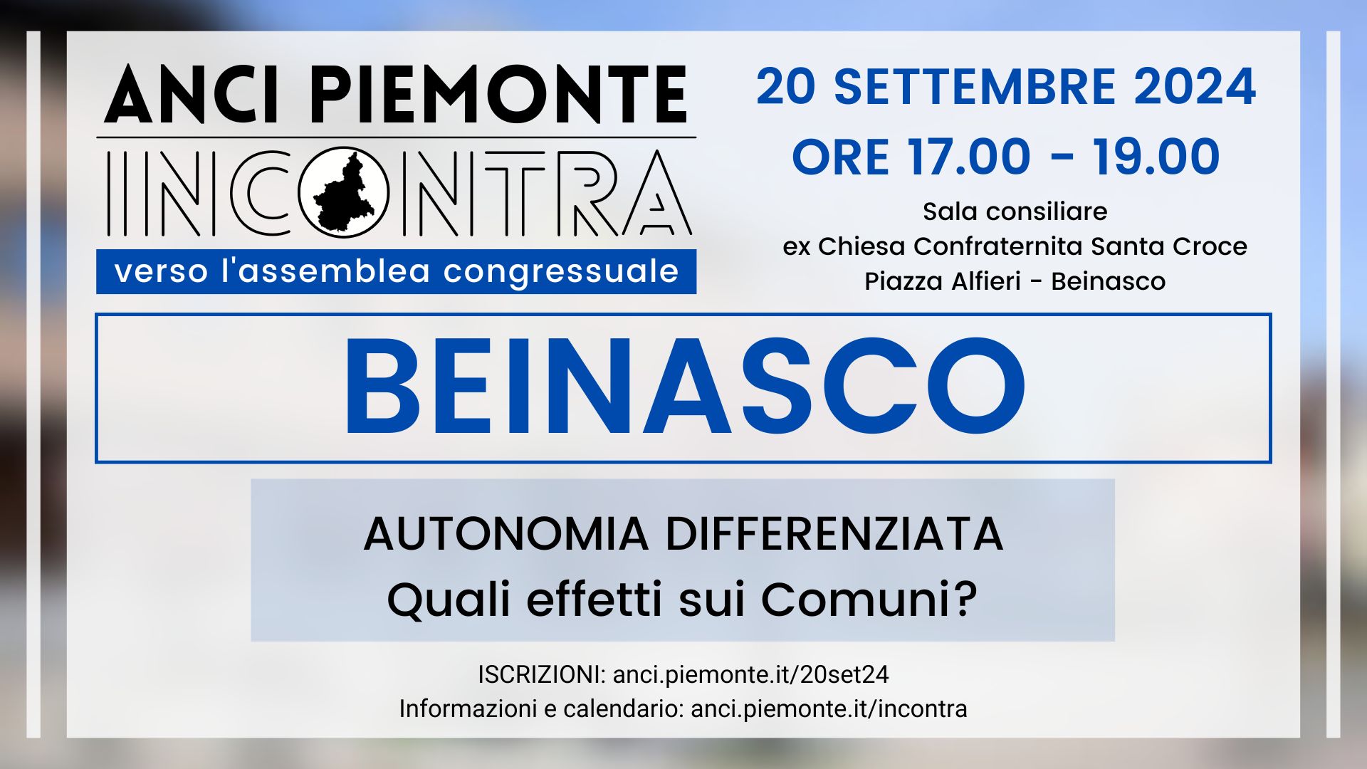 ANCI Piemonte Incontra - Beinasco 20 settembre