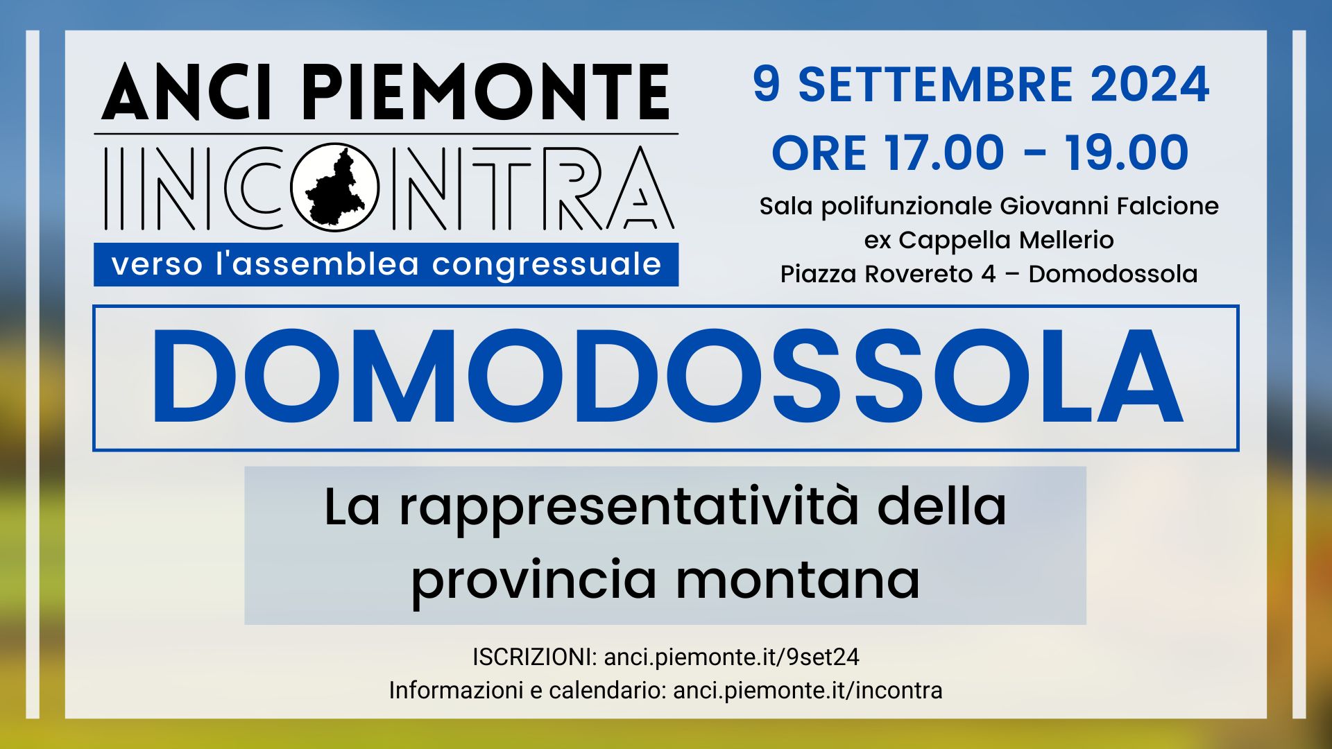 ANCI Piemonte Incontra - Domodossola - 9 settembre 2024