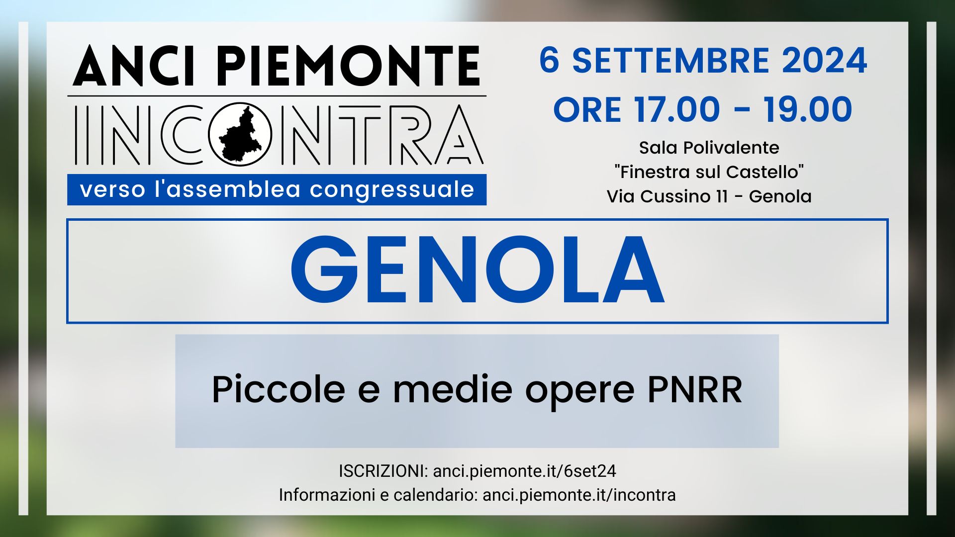 ANCI Piemonte Incontra - Genola - 6 settembre 2024