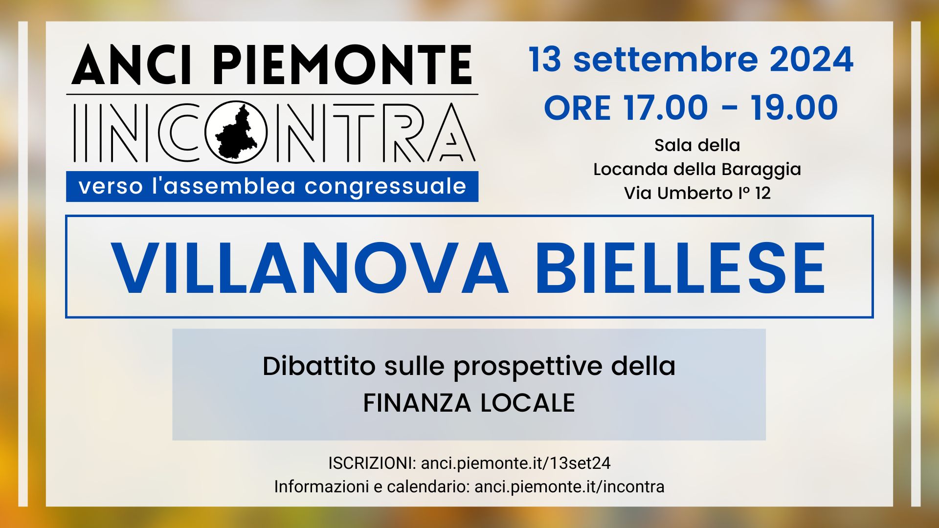 ANCI Piemonte Incontra - Villanova Biellese - 13 settembre 2024