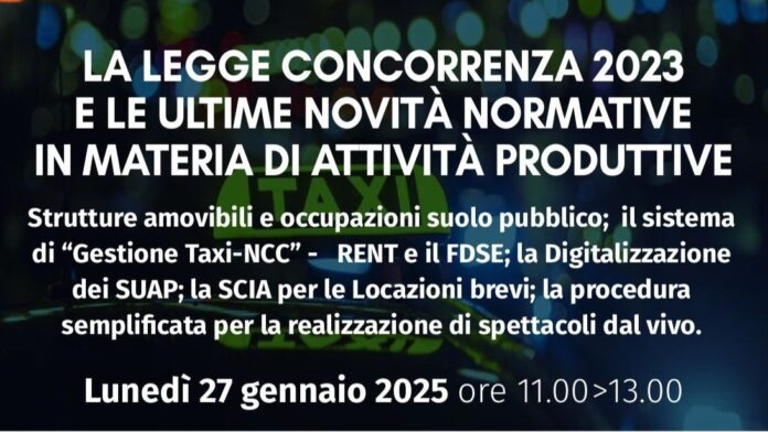 Legge concorrenza Webinar ANCI